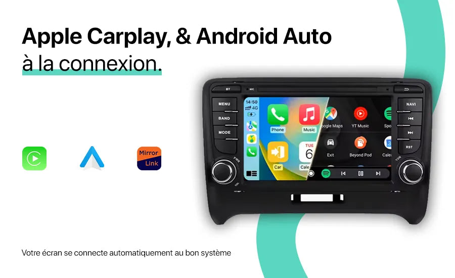 CarPlay Audi - Écran Complet Apple & Android Auto