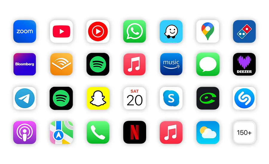 CarPlay Fiat 500 - Écran Complet Sans Fil