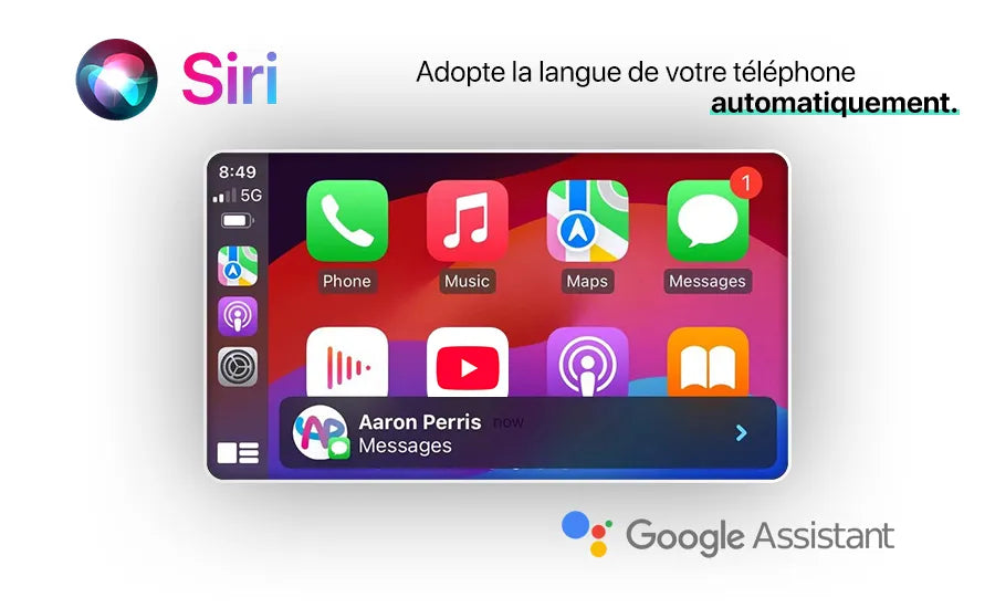 Boîtier Apple CarPlay & Android Auto sans fil pour Mini