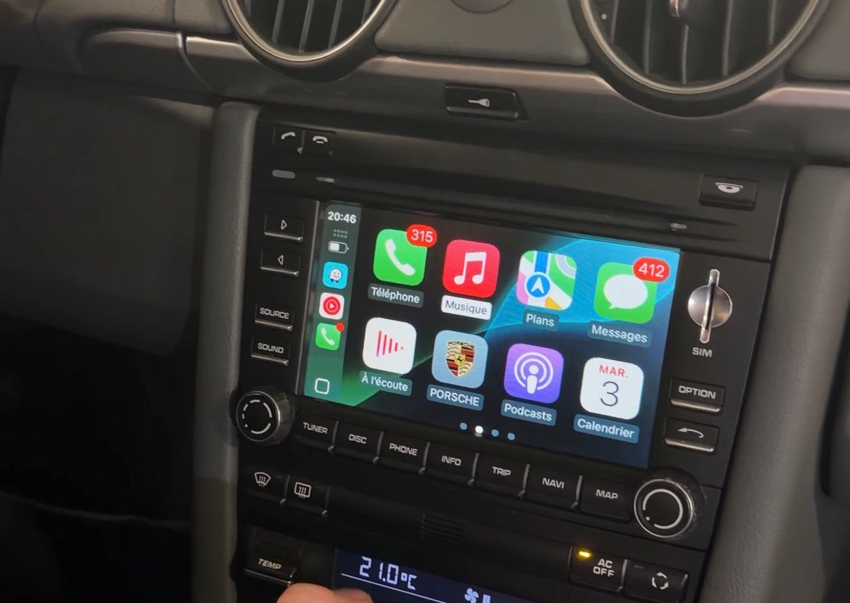 Boîtier Apple CarPlay & Android Auto sans fil pour Porsche