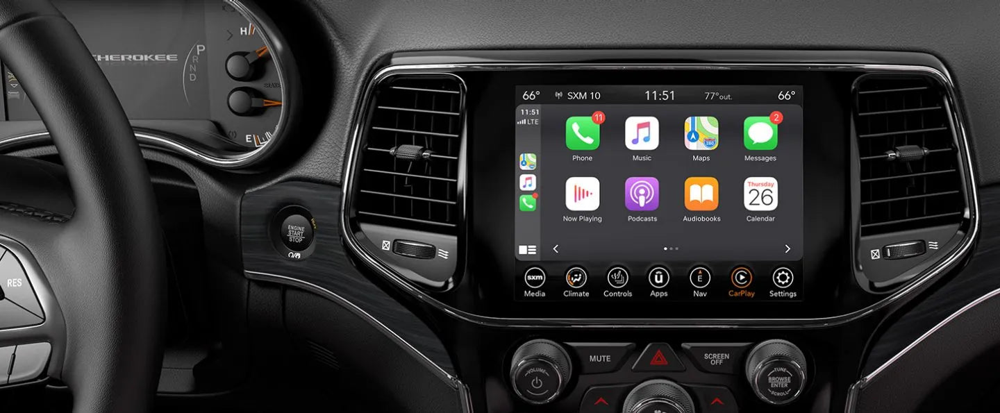Boîtier Apple CarPlay & Android Auto sans fil pour Jeep