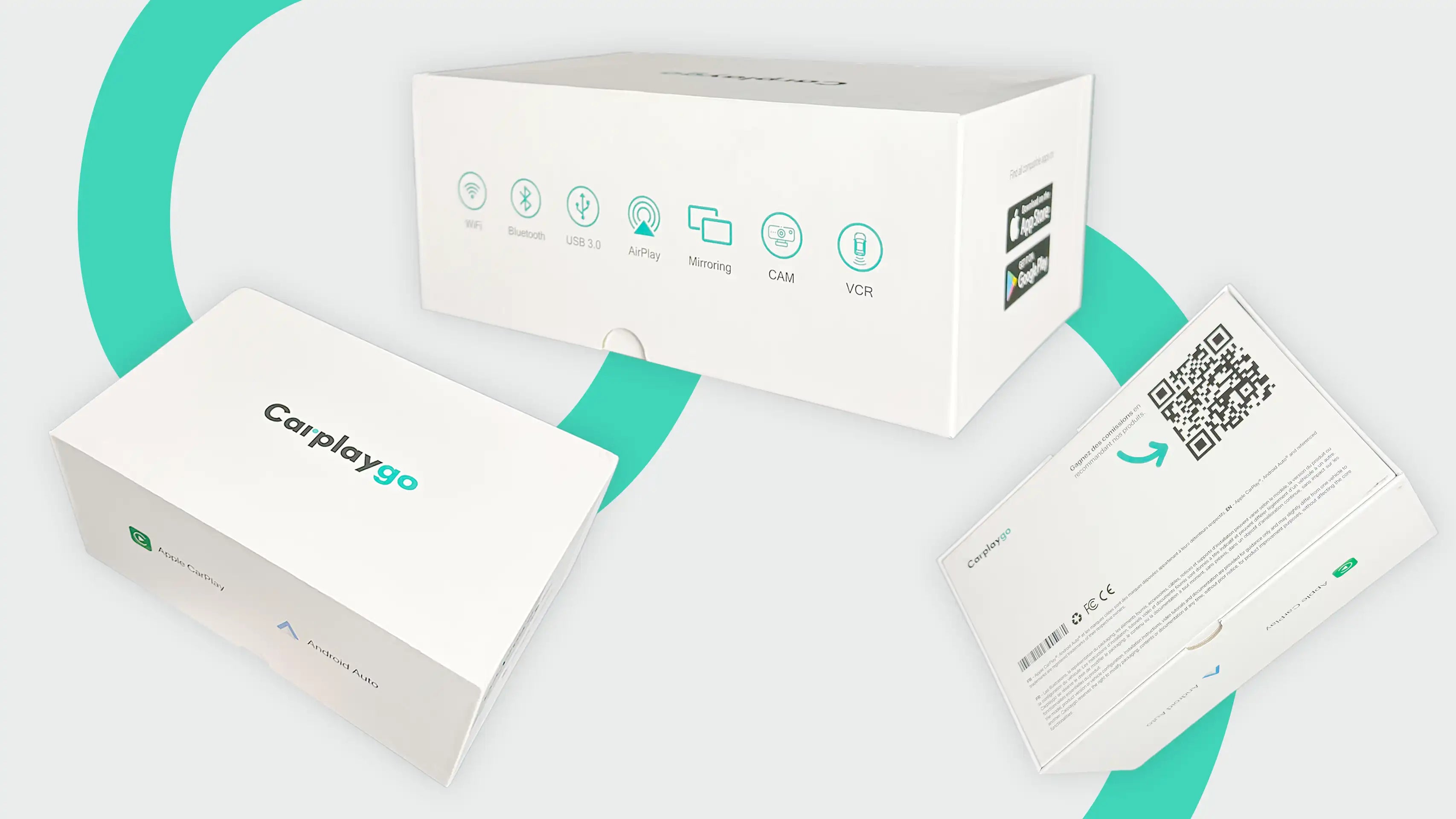 Boîtier Apple CarPlay & Android Auto sans fil pour Mercedes