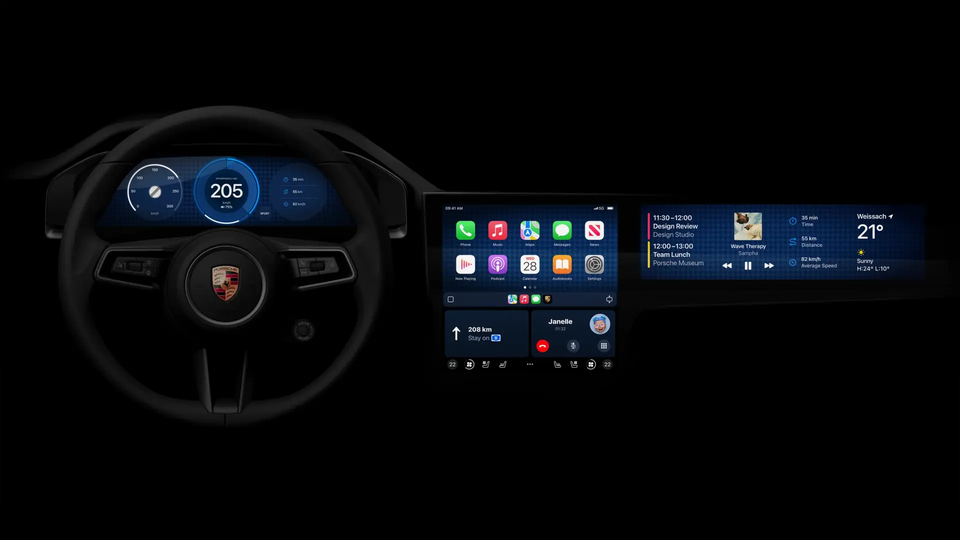 Boîtier Apple CarPlay & Android Auto sans fil pour Porsche