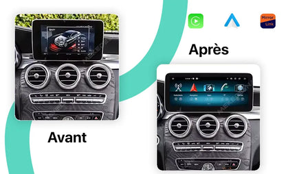 Écran complet Apple CarPlay & Android Auto pour Mercedes