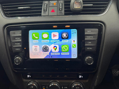Boîtier Apple CarPlay & Android Auto sans fil pour Skoda