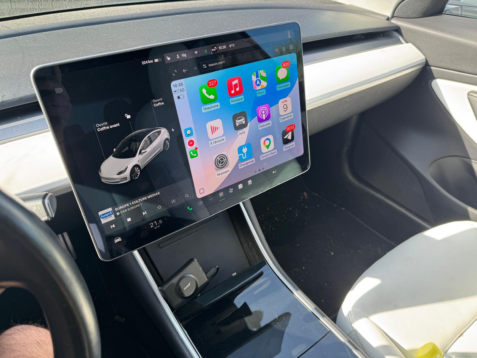 Adaptateur USB Apple CarPlay pour Tesla (sans montage)