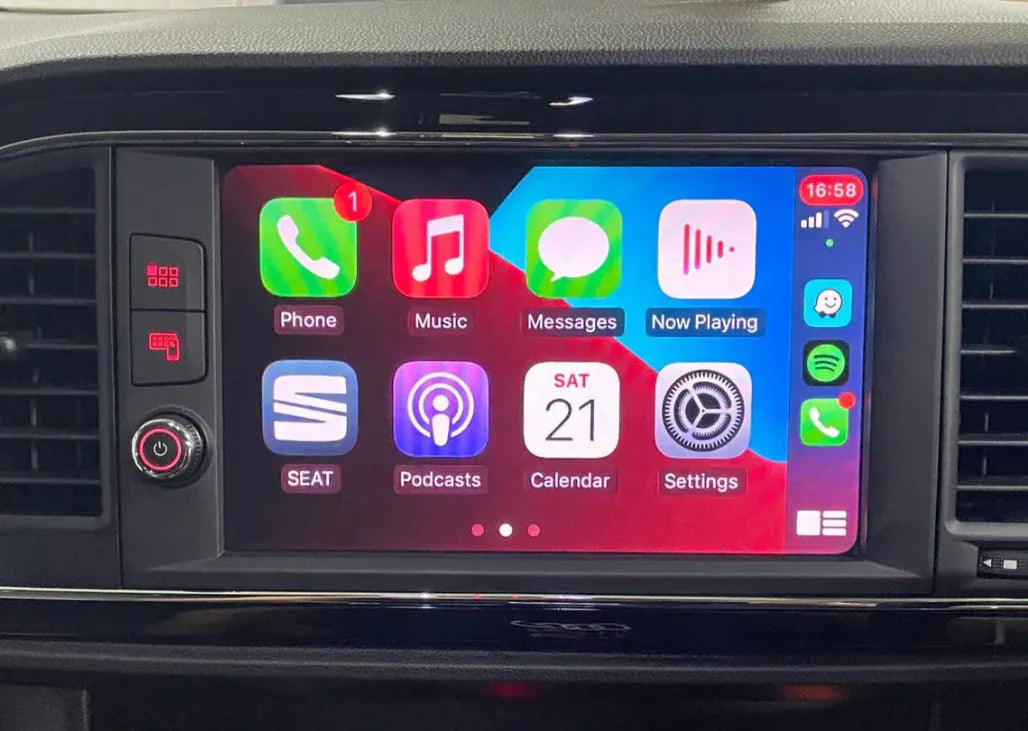Boîtier Apple CarPlay & Android Auto sans fil pour Seat